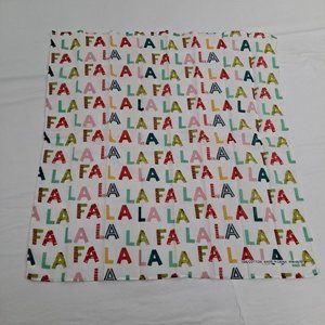 FA LA LA LA Christmas Song Holiday Bandana Cotton 21 x 21 inch